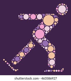 skate shape vector design by color point