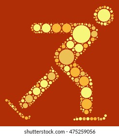 skate shape vector design by color point