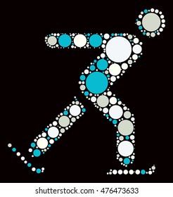 skate shape vector design by color point