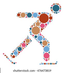 skate shape vector design by color point