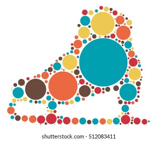 Skate shape vector design by color point
