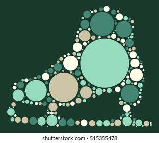 Skate shape vector design by color point
