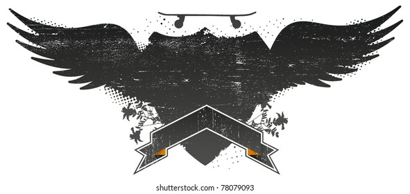 skate shield with table banner and wings