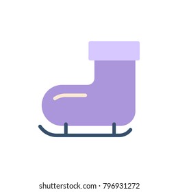 skate shoe icon flat style