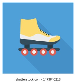 skate shoe for skating sport flat icon
