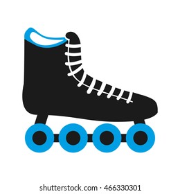 skate shoe wheel icon vector illustration design