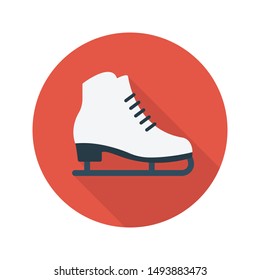 Skate Shoes Glyph Flat Vector Icon