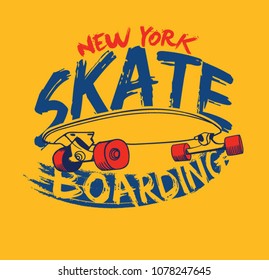 skate. skateboard graphic illustration tee print design.