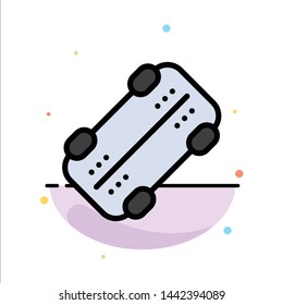 Skate, Skateboard, Sport Abstract Flat Color Icon Template