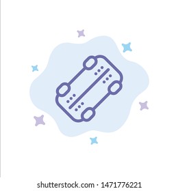 Skate, Skateboard, Sport Blue Icon on Abstract Cloud Background