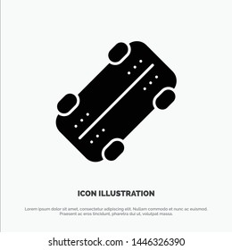 Skate, Skateboard, Sport solid Glyph Icon vector