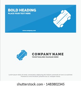 Skate, Skateboard, Sport SOlid Icon Website Banner and Business Logo Template