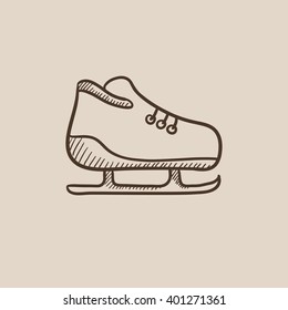 Skate sketch icon.