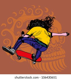 skate and skull