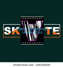 skate slogan typography graphic artistic concept for print t shirt,vector illustration