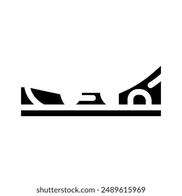 skate spot sport glyph icon vector. skate spot sport sign. isolated symbol illustration