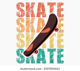 Skate Svg,Roller Skates Svg,Skateboard Ride Svg,Cut File,commercial use,Vintage,Calligraphy t-shirt Design,Silhouette