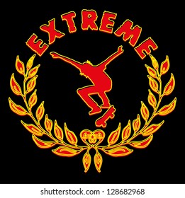 skate team vector art