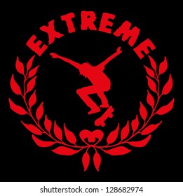 skate team vector art