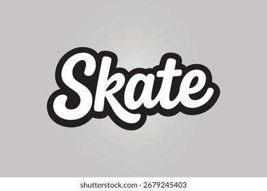 Elemento gráfico de texto de skate Ilustración Diseño de Plantilla 
