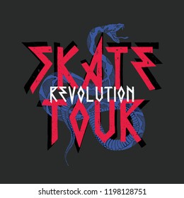 Skate tour vector Print