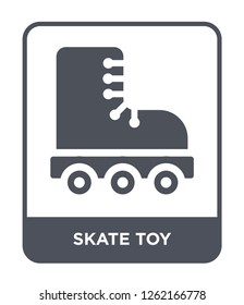 skate toy icon vector on white background, skate toy trendy filled icons from Toys collection, skate toy simple element illustration