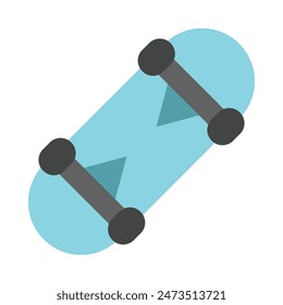 Diseño de icono plano de Vector de skate