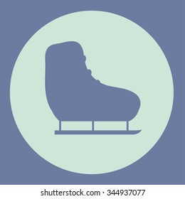 Skate vector icon silhouette