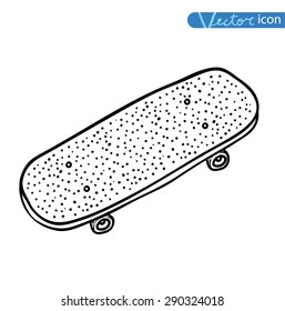 skate. Vector illustration hand drawn.