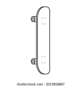 Skate vector outline icon. Vector illustration skateboard on white background. Isolated outline illustration icon of skate.