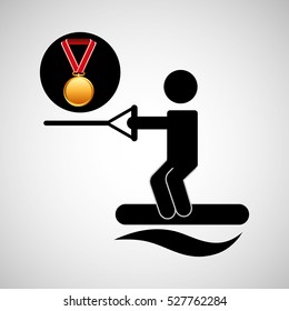 skate water medal sport extreme graphic vector illustration eps 10