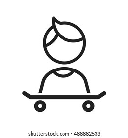 With Skateboard