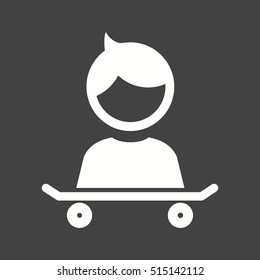 With Skateboard