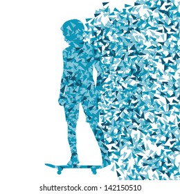 Skateboard abstract fragment background vector