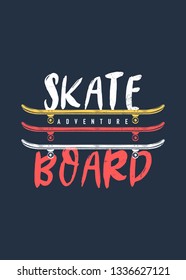 skateboard adventure kids apparel distressed poster t shirt