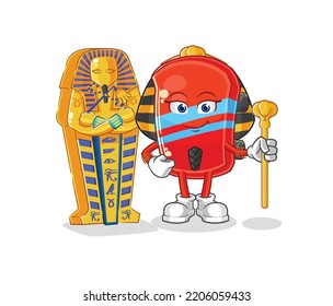 the skateboard ancient egypt cartoon. cartoon mascot vector