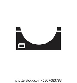 Skateboard Arena Filled Icon Vector Illustration
