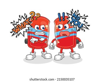 the skateboard arguing each other cartoon vector