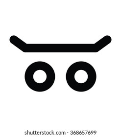 Skateboard Bold Line Vector Icon