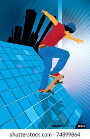 Chico de patineta