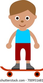 skateboard boy icon, skateboarder, skater symbol, flat, sign