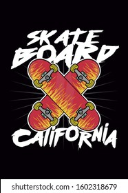 skateboard california flames kids clothing