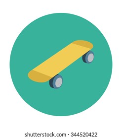 Skateboard Colored Vector Icon
