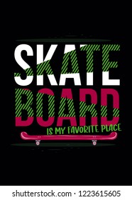 skateboard colorful kids apparel poster urban