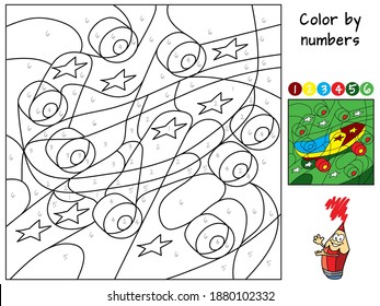 Skateboard. Coloring book. Educational puzzle game for children. Cartoon vector illustration