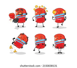 the skateboard comedy set character. cartoon mascot vector