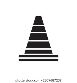 Skateboard Cone Filled Icon Vector Illustration