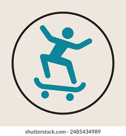 Diseño de iconos de Vector fresco de skateboard abstracto de moda arte colorido ilustración de fondo