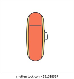 Skateboard cover symbol sign flat icon on background