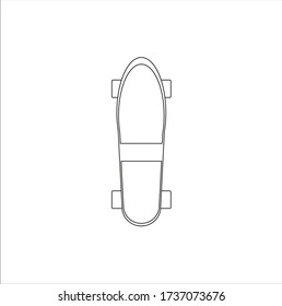 Skateboard Cruiser Style. illustration for web and mobile design.